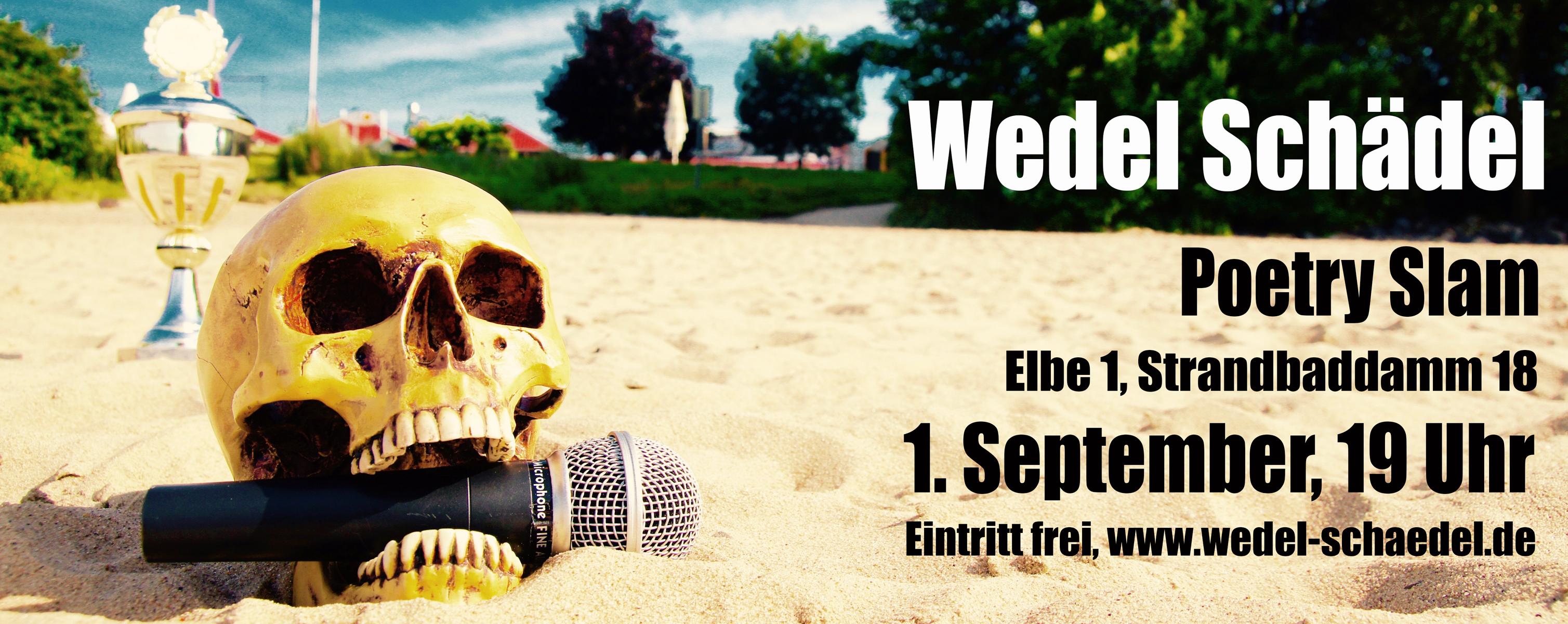 Wedel Schädel Poetry Slam am Elbstrand