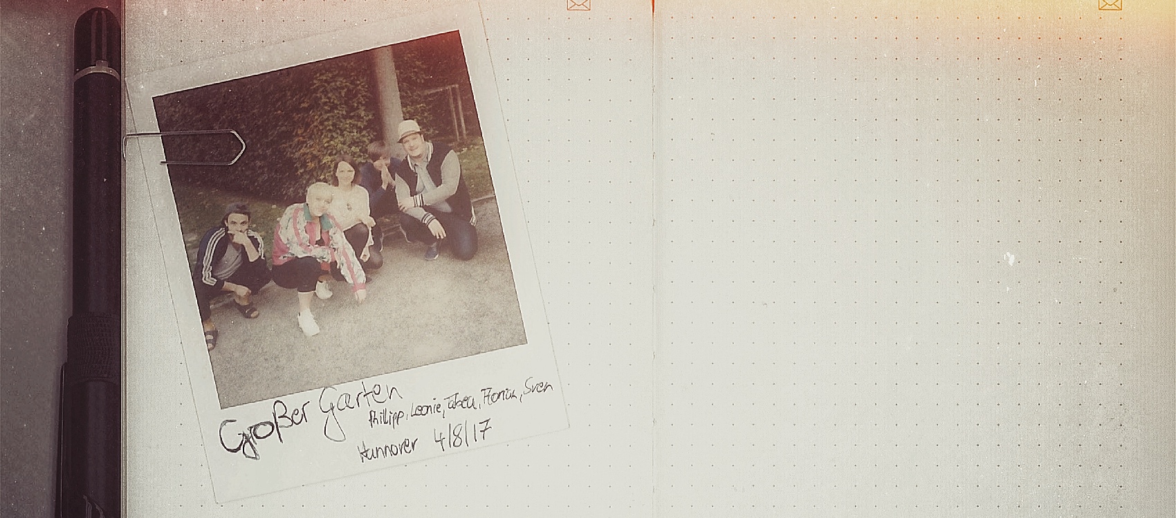 Sven Kamin, Florian Wintels, Tabea Farnbacher, Leonie Warnke und Phillipp Herold im Großen Garten Hannover Herrenhausen Poetry Slam